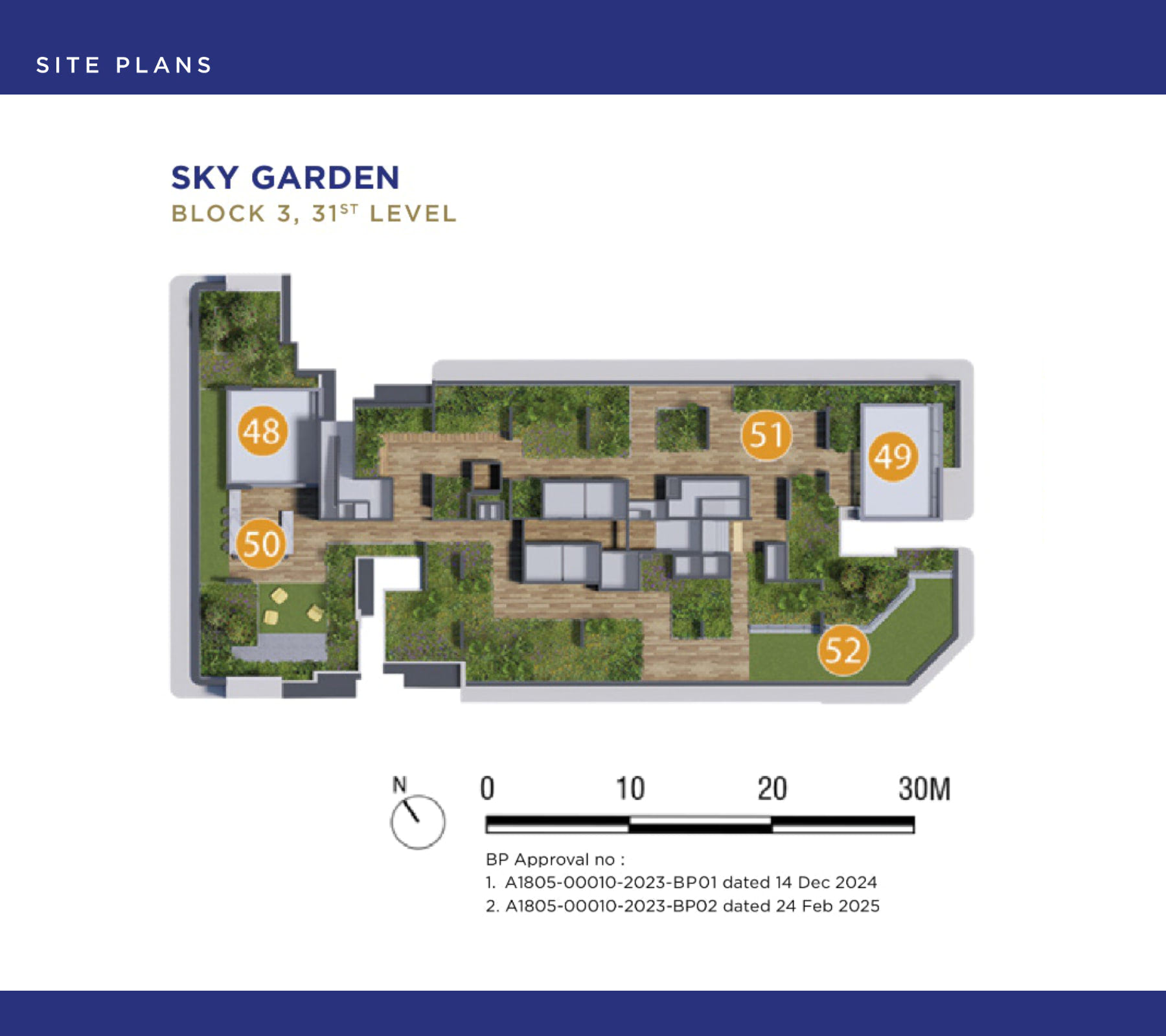 One Marina Gardens site plan, Sky Garden on the 31st Level